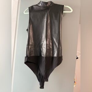 BB Dakota Black Mock Neck Bodysuit
